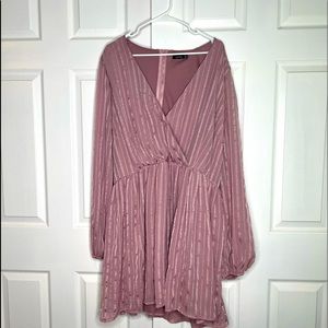 SASSY mauve long sleeve dress